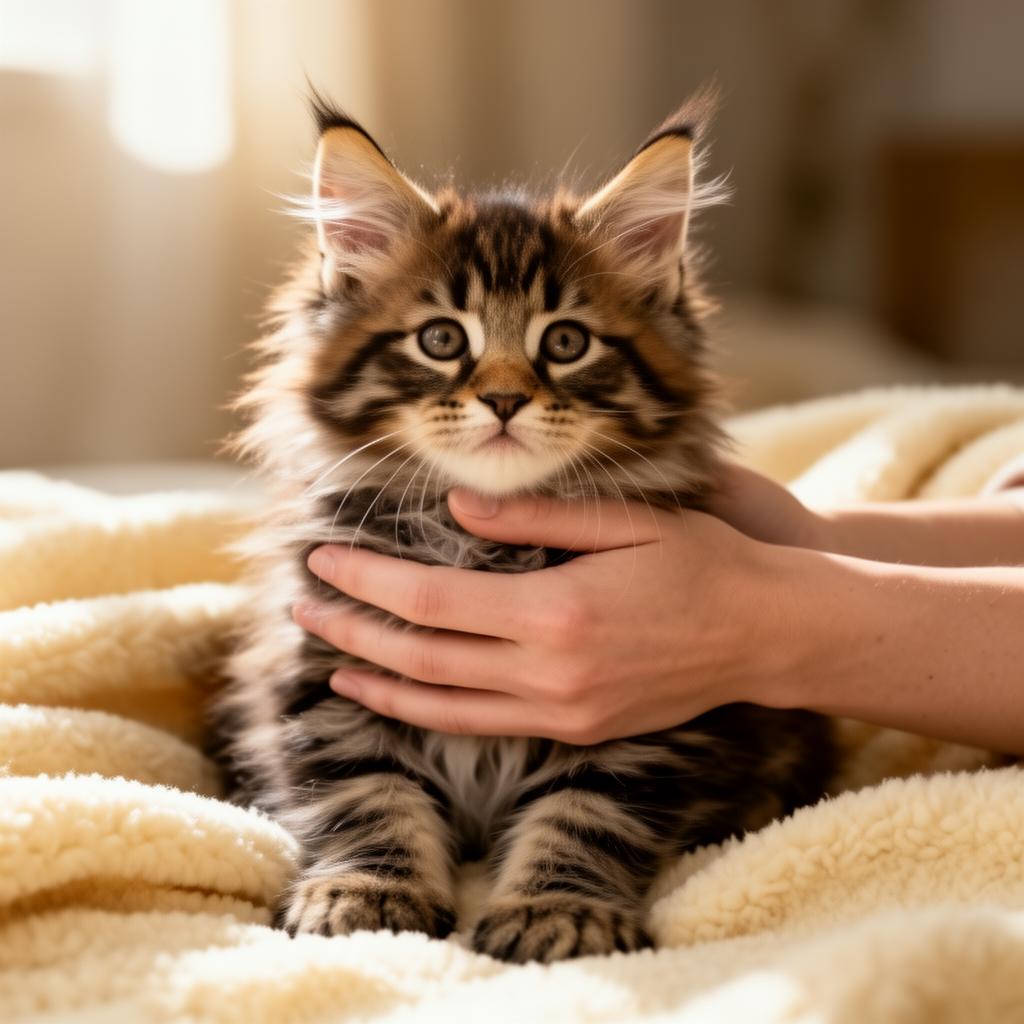 Maine Coon kitten representing thoughtful kitten planning and Brain First Kitten development